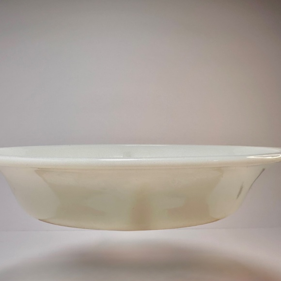 Vintage Fire-King Divided Milk Glass Casserole Dish with Handles – Made in USA - Picture 3 of 4